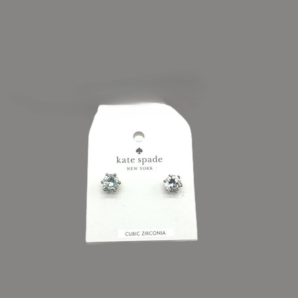 Kate Spade RISE AND SHINE Brilliant Cut CZ Prong Stud Earrings - Picture 5 of 16